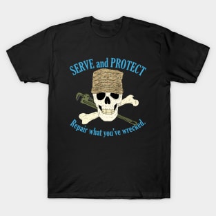 serve and protect, repair mechanic. USA. T-Shirt